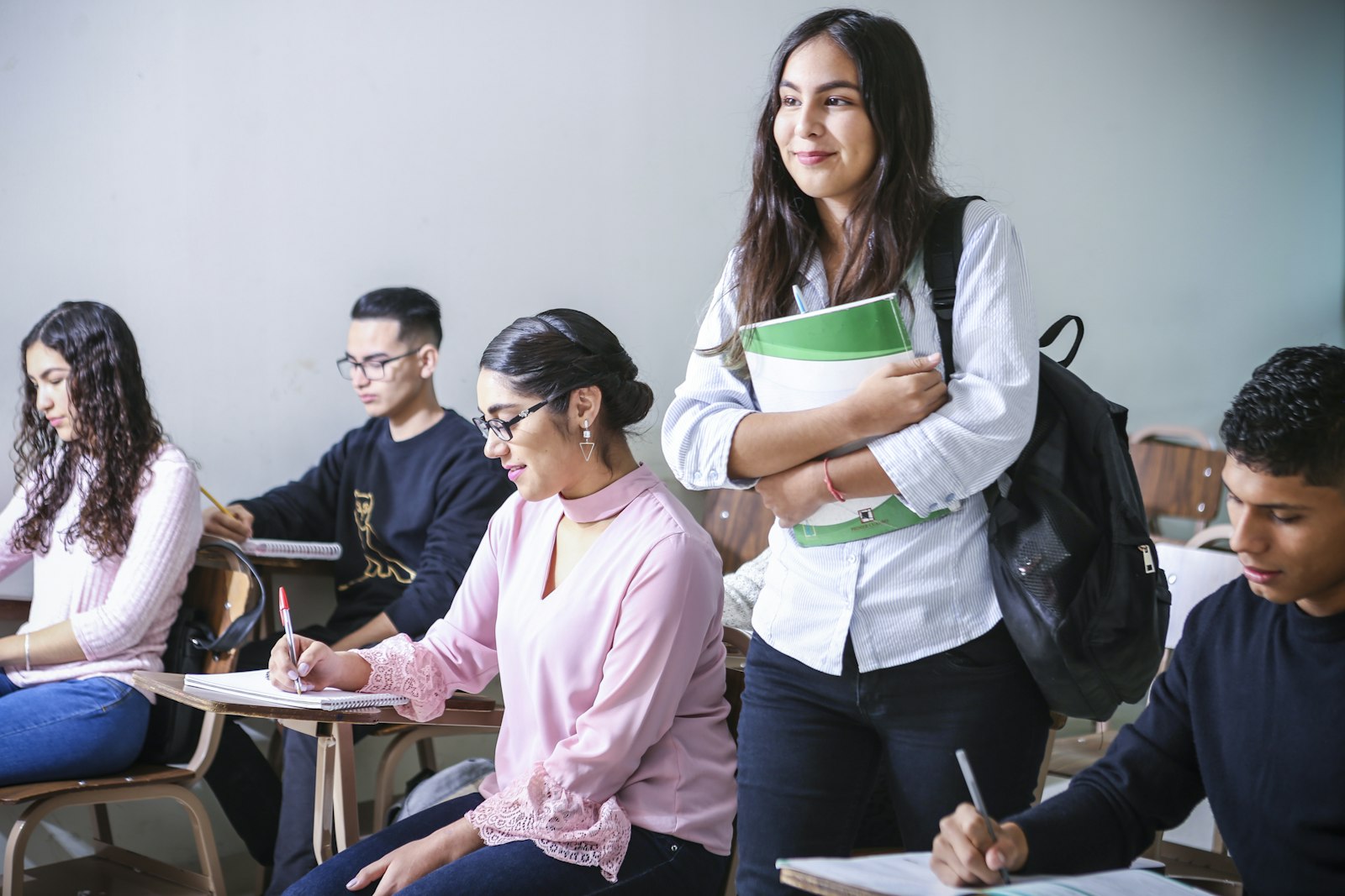 Students in a classroom during a lesson