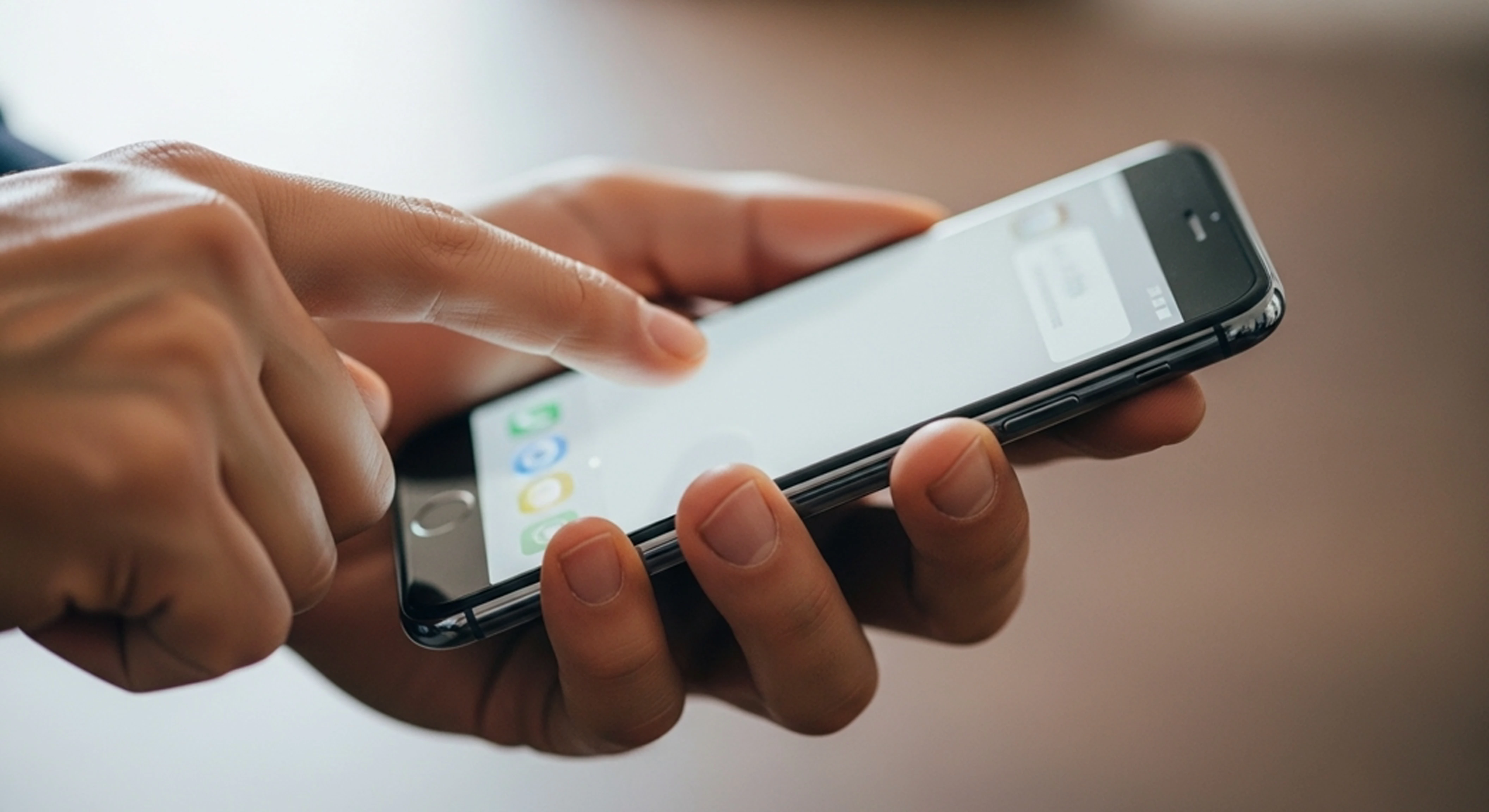 A salesperson updating a deal from their phone